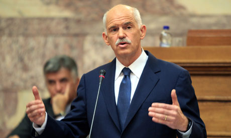 The Greek prime minister, George Papandreou