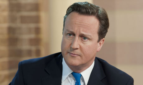 David Cameron does his serious face