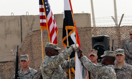Ceremony marking the end of US military engagement in Iraq