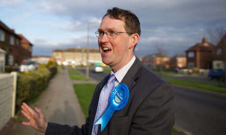 Paul Maynard canvassing in the Blackpool North constituency before last year's general election. Photograph: Christopher Thomond Paul Maynard canvassing i 007 We should not get too pious about MPs treatment of Paul Maynard | Michael White