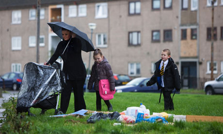 A young family with their mother in Easterhouse, Glasgow