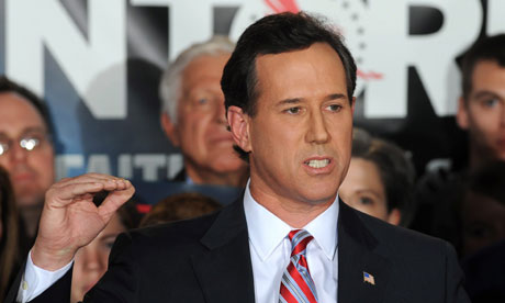 Republican presidential candidate and former US senator Rick Santorum