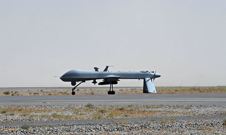 A US Predator unmanned drone armed with a missile