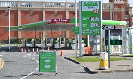 Asda petrol station in Trafford Park, Manchester