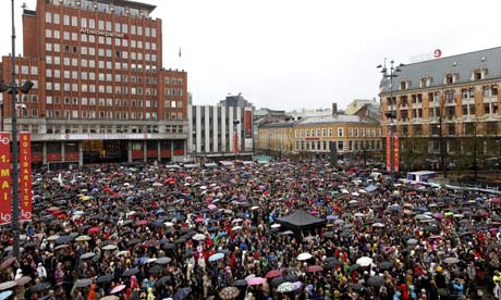Singalong protest in Oslo
