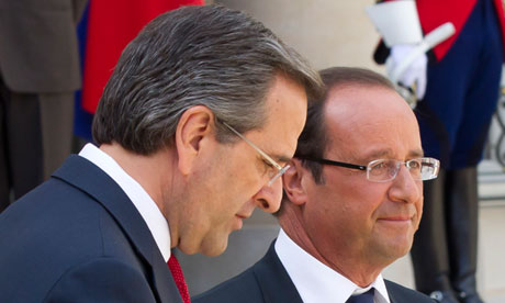 Antonis Samaras and François Hollande