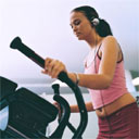 A woman at the gym
