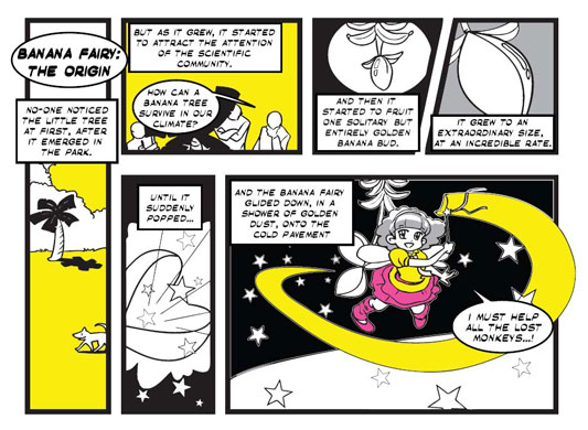 Underground heroes: Banana Fairy cartoon