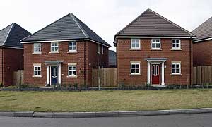 New housing: a development  in Derbyshire