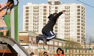 Adventurous play teaches children how to assess risk. Photograph: Play England
