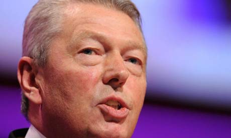 The health secretary, Alan Johnson at the Labour party conference, Manchester, 2008. Photograph: Anthony Devlin/PA