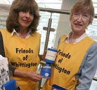 Volunteers at the Whittington hospital, London