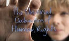 Julian Rhind-Tutt in a still from an Amnesty video on the declaration of human rights