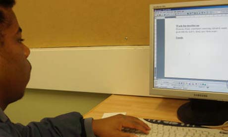 Leeman at a Write to Freedom Workshop. Photograph: Caspar Walsh