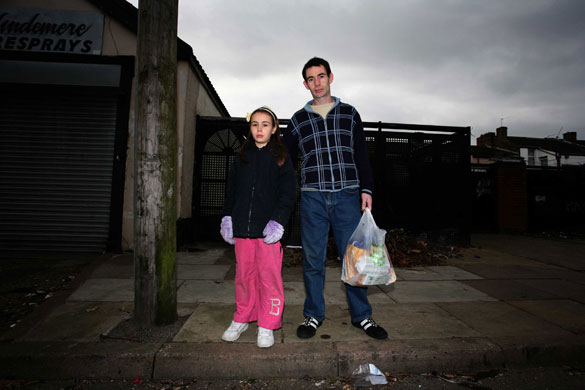 Gallery Inequality in Liverpool: Father and daughter