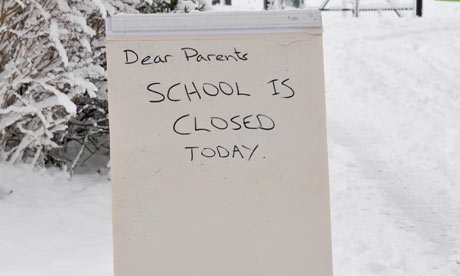 Hundreds of schools closed due to heavy snow | Education | guardian.