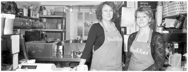 In a Very English Town: Sandra Tipping and Nicky Priest at Buddies Breakfast and Sandwich Bar 