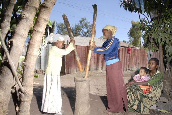 The Young Lives project: Girl at work in Ethiopia