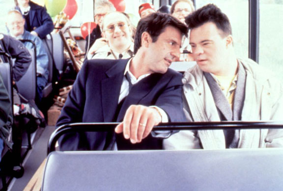 Learning disabled actors: Daniel Auteuil and Pascal Duquenne in The Eighth Day (1996)