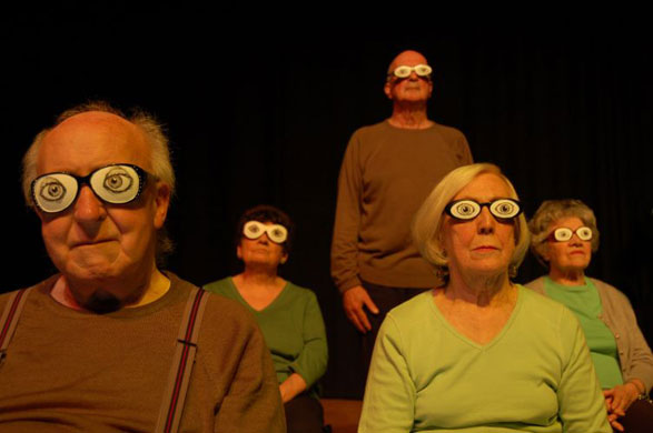 Learning disabled actors: Actors from the Spare Tyre theatre company perform Feeble Minds, June 2009