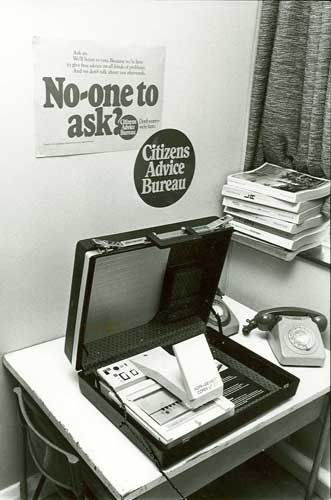 Citizens Advice at 70: Portable Citizen Advice Bureau's advice in microfiche form 
