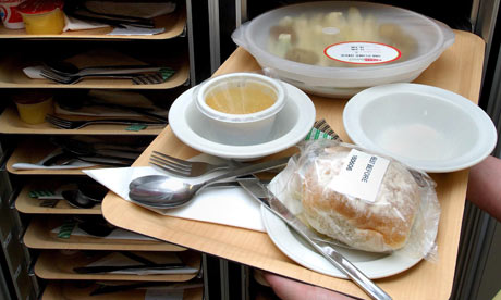Hospital staff preparing food for meal times