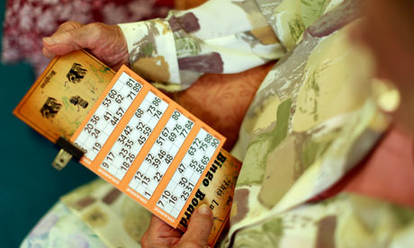 Residents play bingo on Barnet's Prospect House estate.