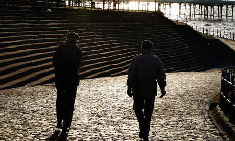 Older people on promenade