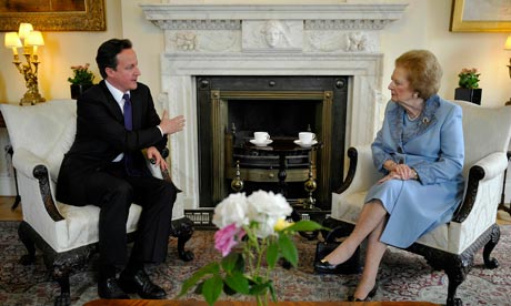 David Cameron Welcomes Lady Thatcher To Downing Street
