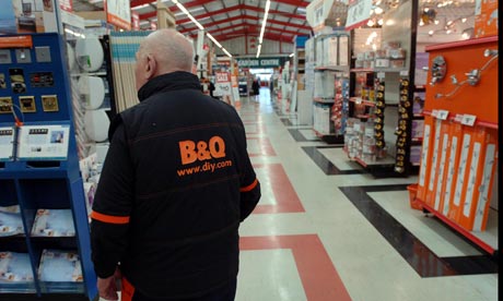 Older man working at B&Q