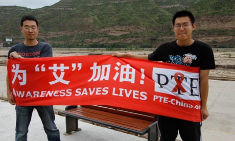 Activists from Chinese sexual health charity Prevention Through Education