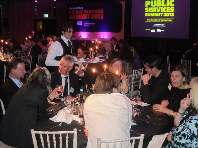 Public Services Summit : Dinner at the Public Services Summit 2012