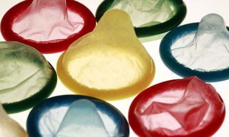 Colourful condoms