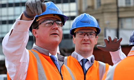 The prime minister and chancellor tour building works at Manchester's Victoria station. 
