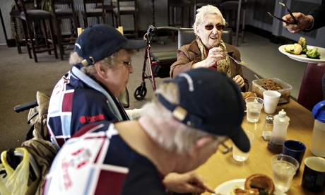 Grace Thompson taking her social prescription – lunch at Rotherham Titans rugby club.