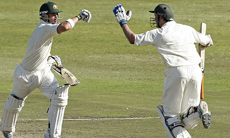 Phil Hughes and Mike Hussey