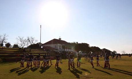 Ian McGeechan's Lions have begun training in South Africa ahead of the three Test series