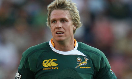 Jean de Villiers, the South Africa rugby No12