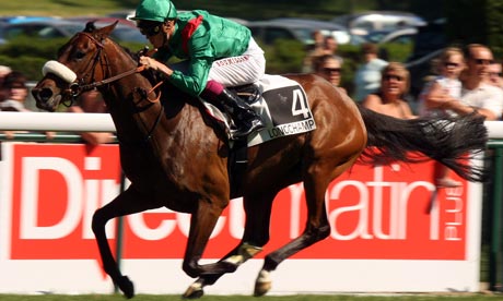Cristophe Soumillon and Zarkava land The Poule D'Essai Des Pouliches at Longchamp in May 2008