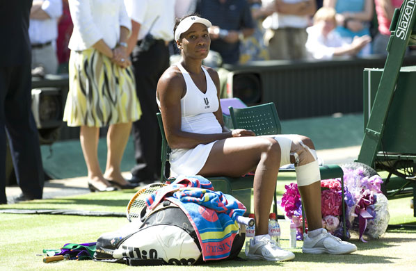 Williams: Venus Williams looks dejected