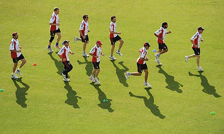 The England squad warm-up at The Oval ahead of the fifth and decisive Ashes Test