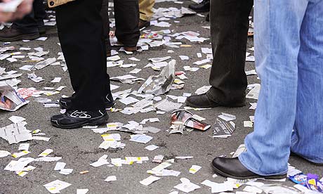 Losing betting slips 