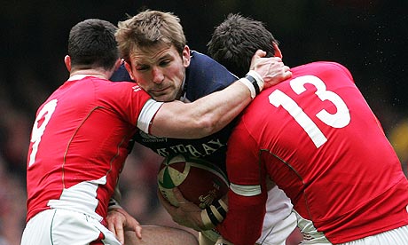 John Barclay is stopped in his tracks during Scotland's defeat to Wales