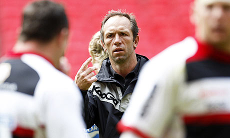 Saracens director of rugby Brendan Venter during his side's training session at Wembley last July