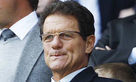 Fabio Capello watches the Manchester Derby