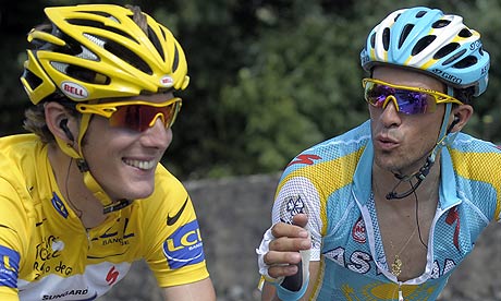 Andy Schleck and Alberto Contador