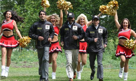 Jockeys assemble in London's Green Park to publicise this year's Shergar Cup