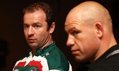 Geordan Murphy, left, and Richard Cockerill face a challenge leading Leicester to a third title