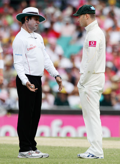Ashes 2010-11: Aleem Dar and Michael Clarke