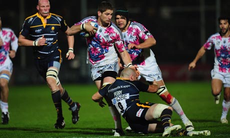 Worcester in action against Stade Françias